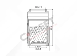 CH1524 - Metal-Rubber Bush Ø35 mm (Metal End) | CHEEFT