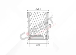 CH1578 - Metal-Rubber Bush  Ø39 mm (metal end) | CHEEFT
