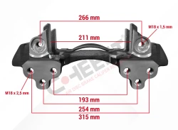 CH3293 - Caliper Carrier (Maxx 22T HENDRICKSON Trailer -  22.5 - Left ) | CHEEFT