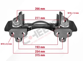 CH3292 - Caliper Carrier (Maxx 22T HENDRICKSON Trailer -  22.5 - Right ) | CHEEFT