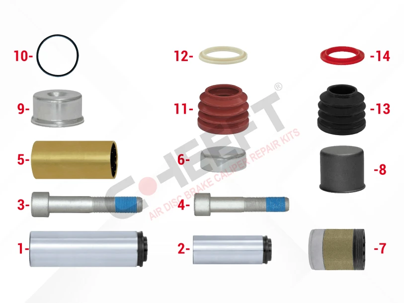 Caliper Guides & Seals Repair Kit