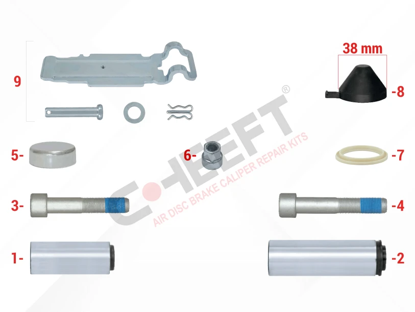 Caliper Guides & Caps Repair Kit