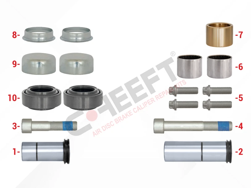Caliper Guides & Seals Repair Kit