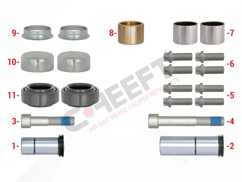 Caliper Guides & Seals Repair Kit