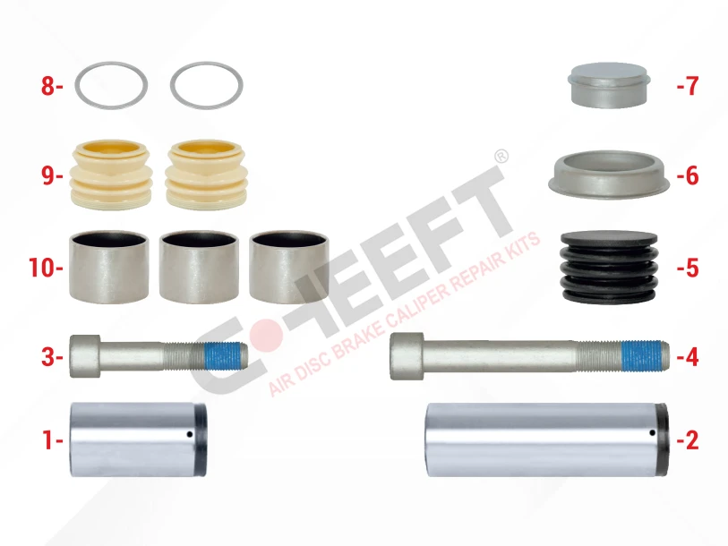 Caliper Guides & Seals Repair Kit