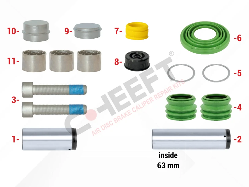 CH3185 - Caliper Guides & Seals Repair Kit (New Model) | CHEEFT