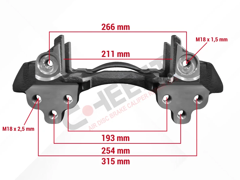 CH3292 - Caliper Carrier (Maxx 22T HENDRICKSON Trailer -  22.5 - Right ) | CHEEFT