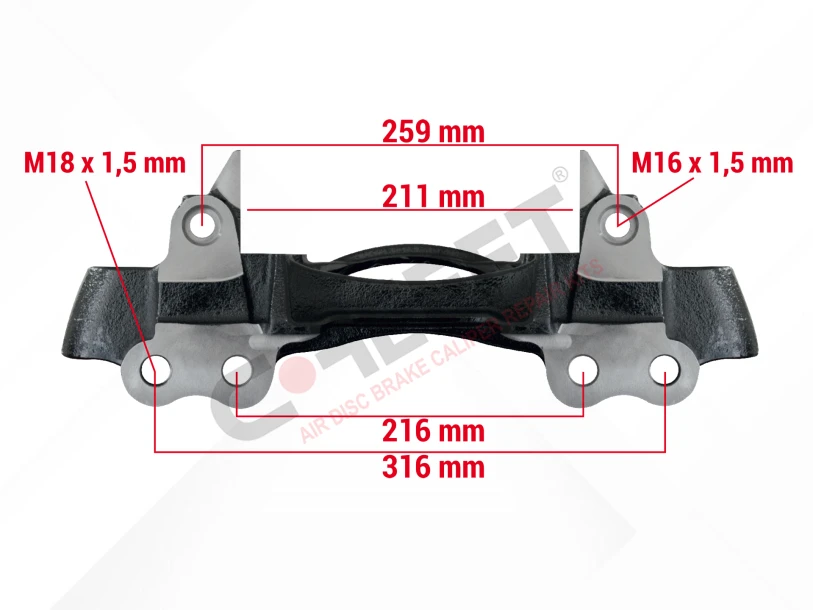 SAF Modul T Trailer Axle 22,5 Inch (Left-Right)