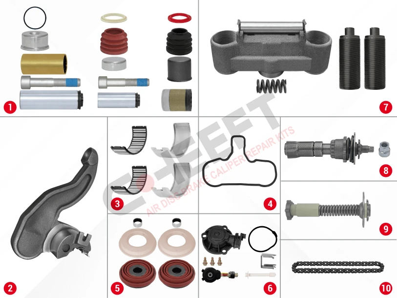 Caliper Complete Repair Set ( Scania - SB7 Radial )
