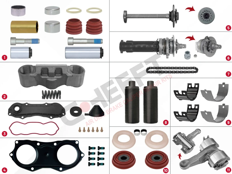 CHS1036 - Caliper Complete Repair Set ( DONGFEN ) | CHEEFT
