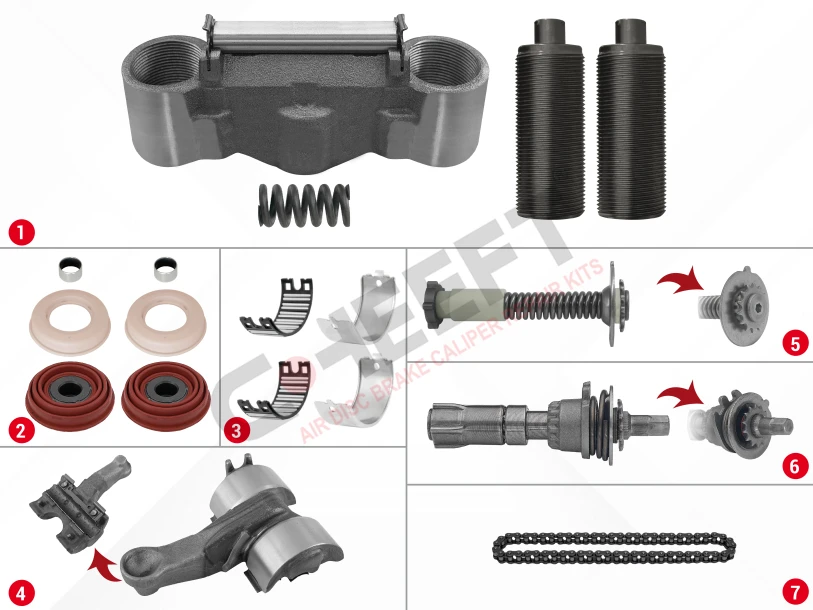 Caliper Complete Mechanism Repair Kit
