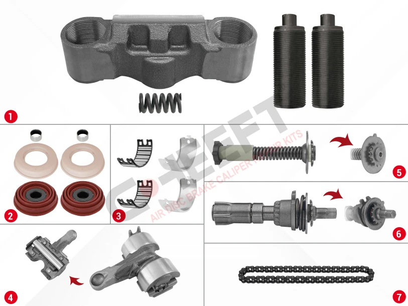Caliper Complete Mechanism Repair Kit ( SK7 )