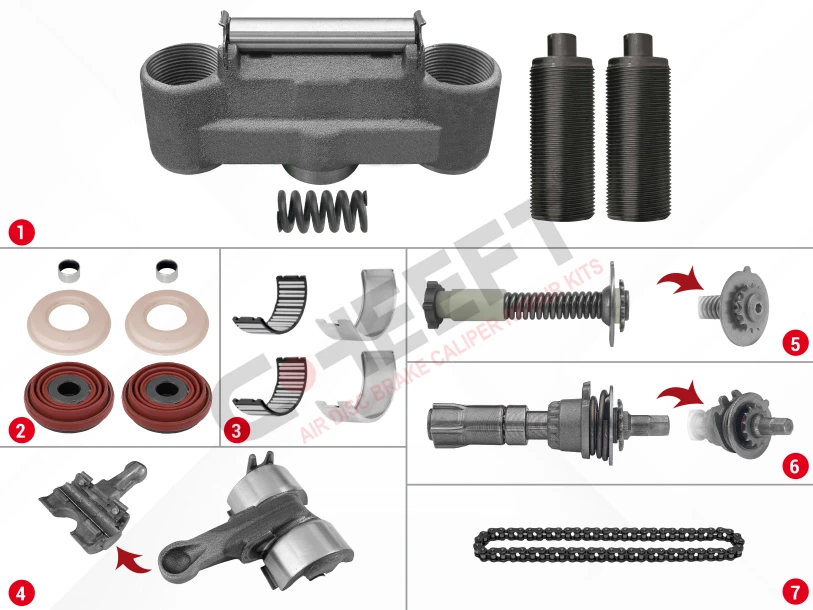 Caliper Complete Mechanism Repair Kit ( SB6 )