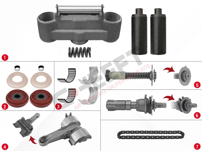 Caliper Complete Mechanism Repair Kit ( SB7 )