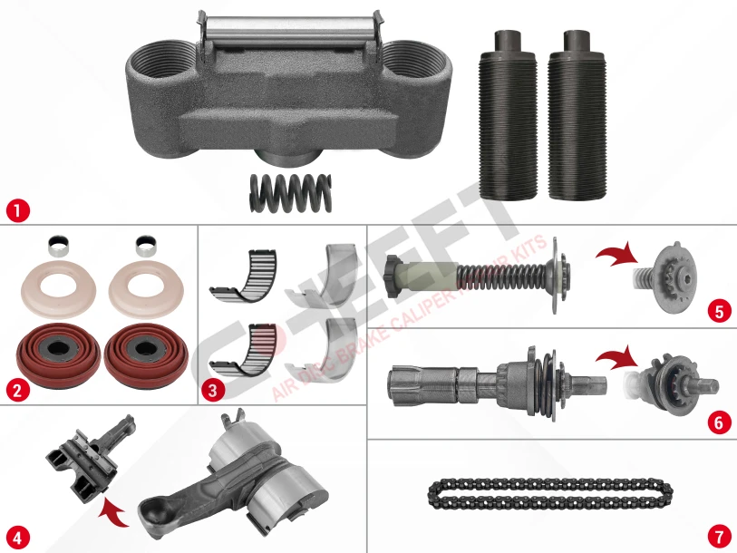 Caliper Complete Mechanism Repair Kit ( SB7 )