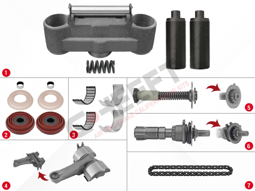 Caliper Complete Mechanism Repair Kit ( SB7 )