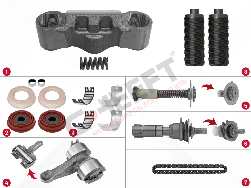 CHS1145 - Caliper Complete Mechanism Repair Kit | CHEEFT