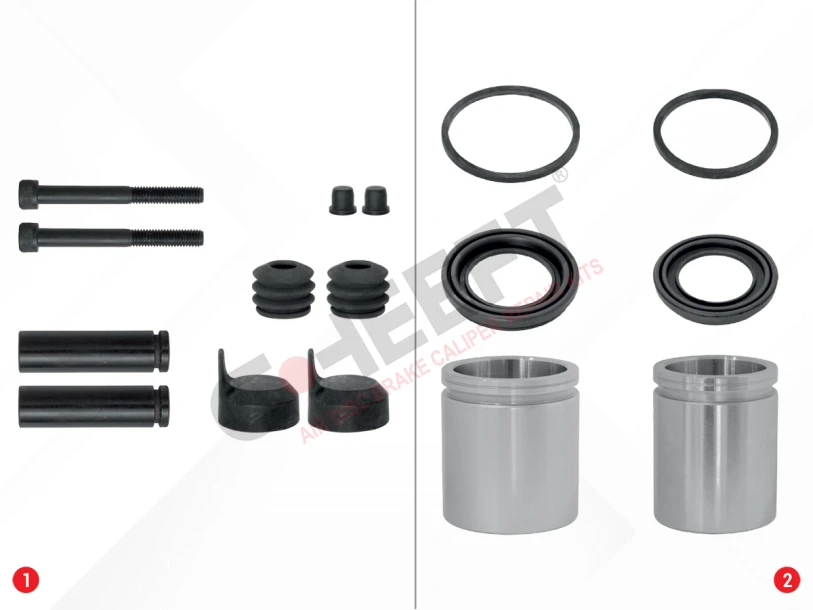 thumbnail image 2 of LST Rear Caliper Repair Kit (2x) – Guide Bolts & Gasket Set For VW (Left & Right) 2 of 6